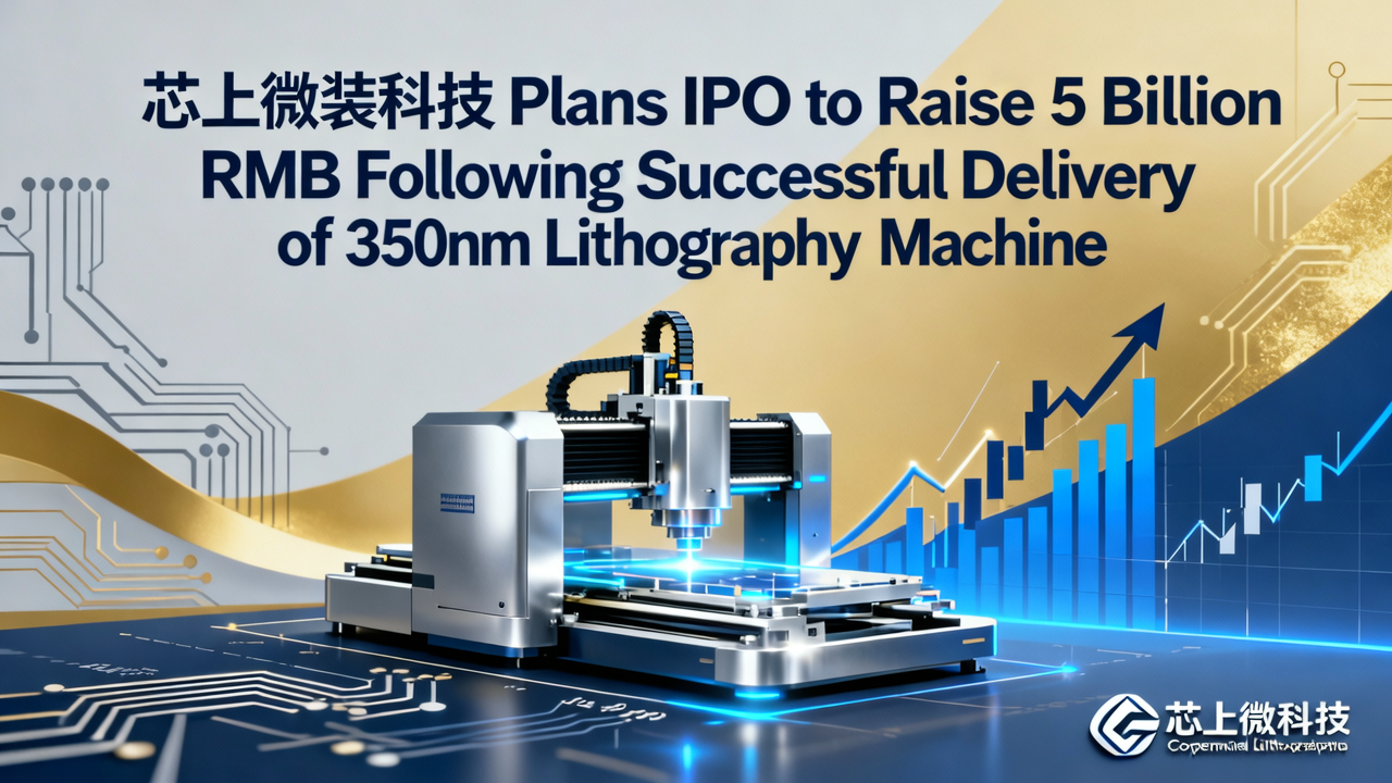芯上微装科技 Plans IPO to Raise 5 Billion RMB Following Successful Delivery of 350nm Lithography Machine