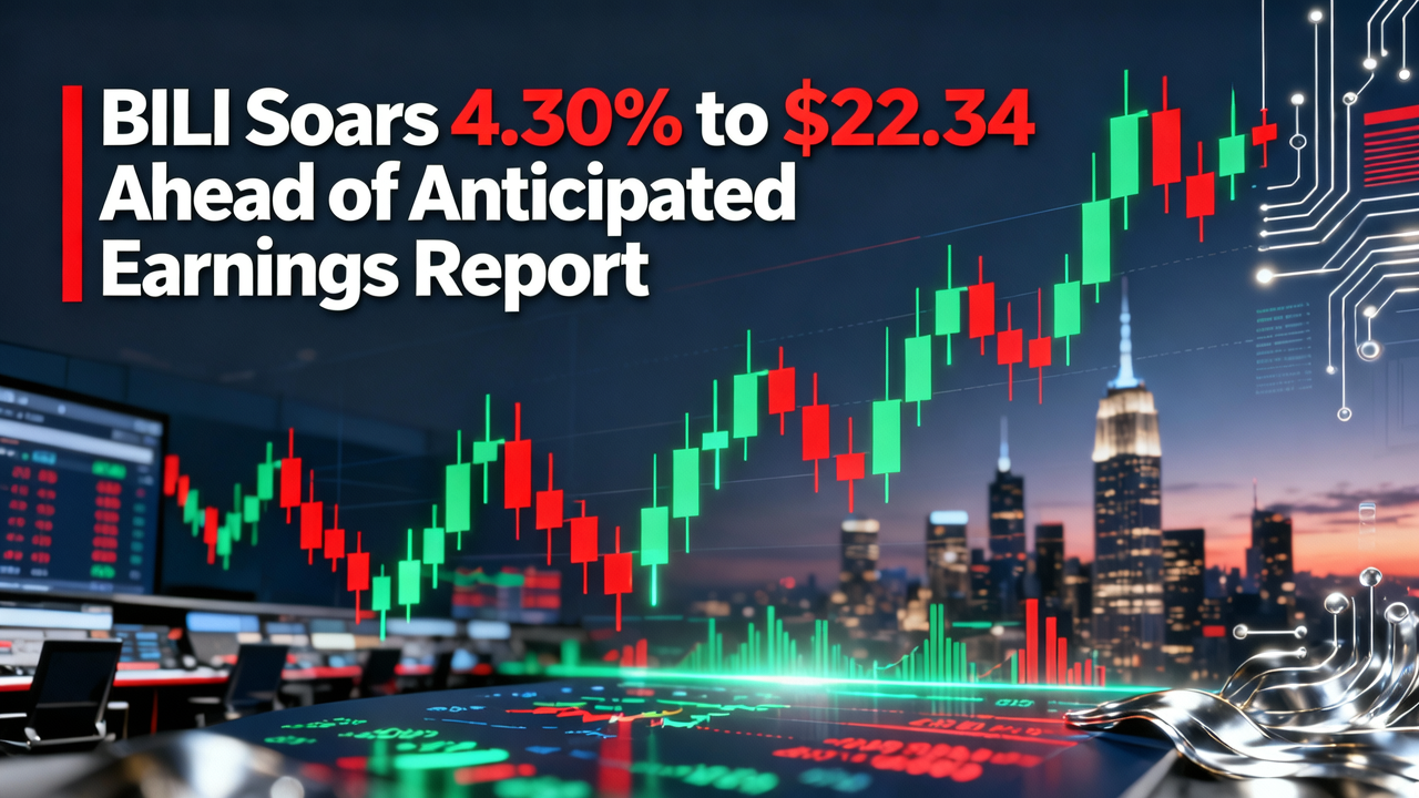BILI Soars 4.30% to $22.34 Ahead of Anticipated Earnings Report