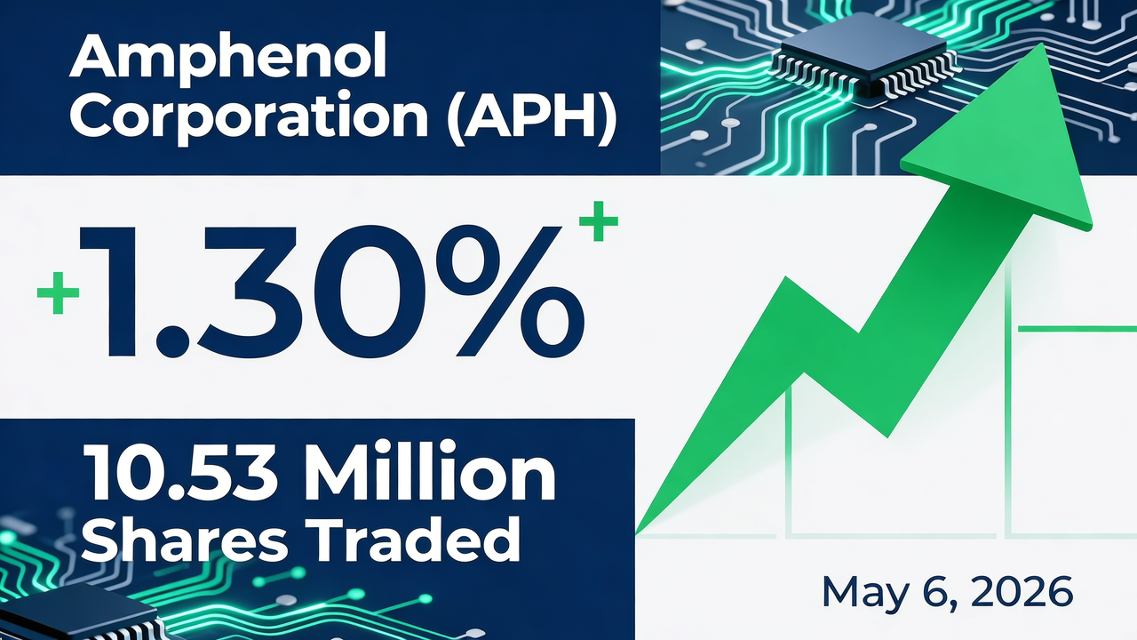 Amphenol Corporation (APH) Gains 1.30% with 10.53 Million Shares Traded on May 6, 2026