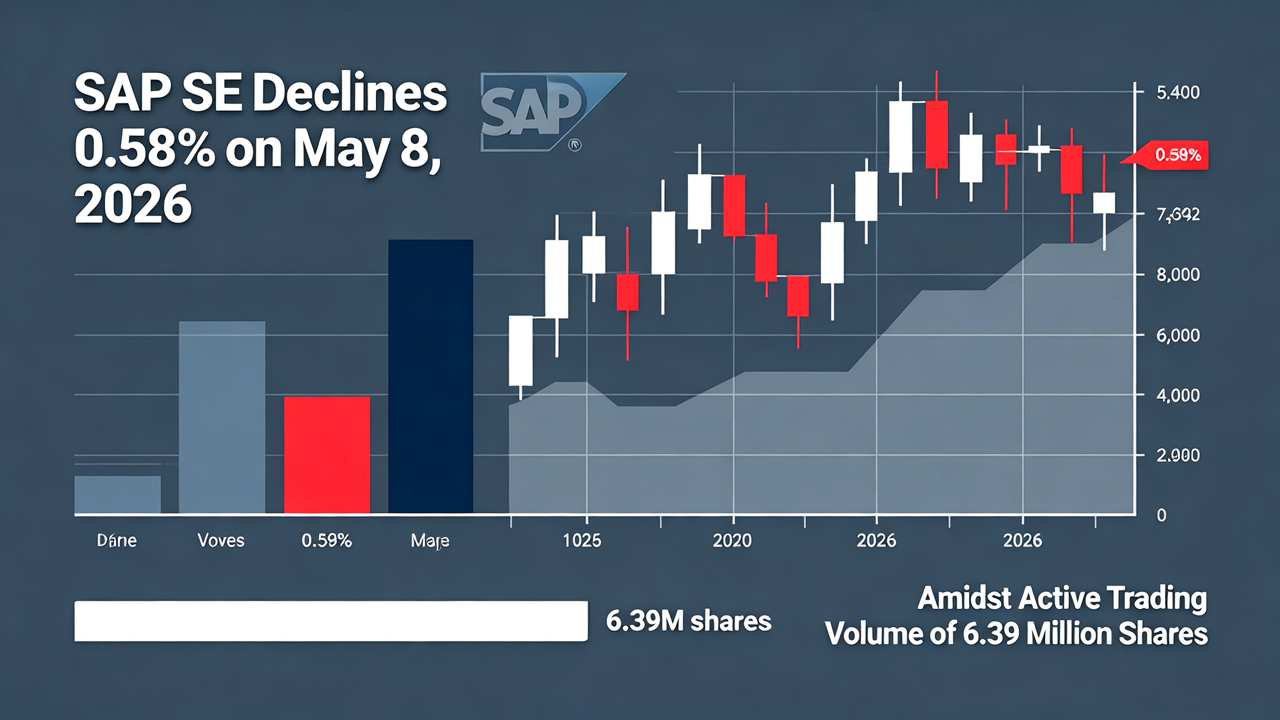 SAP SE Declines 0.58% on May 8, 2026, Amidst Active Trading Volume of 6.39 Million Shares