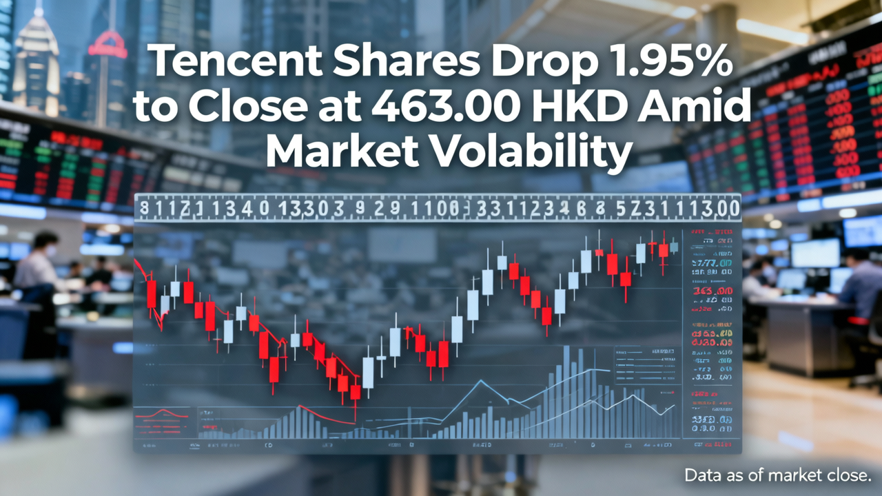 Tencent Shares Drop 1.95% to Close at 463.00 HKD Amid Market Volatility