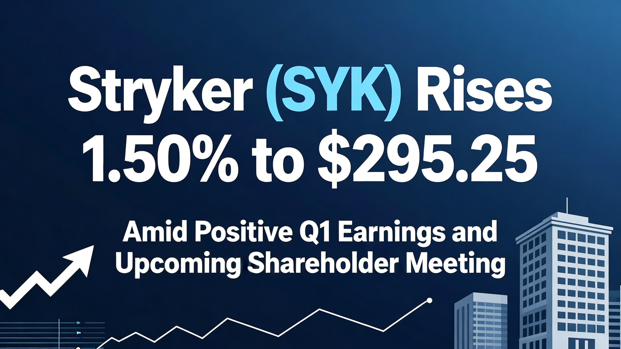 Stryker (SYK) Rises 1.50% to $295.25 Amid Positive Q1 Earnings and Upcoming Shareholder Meeting