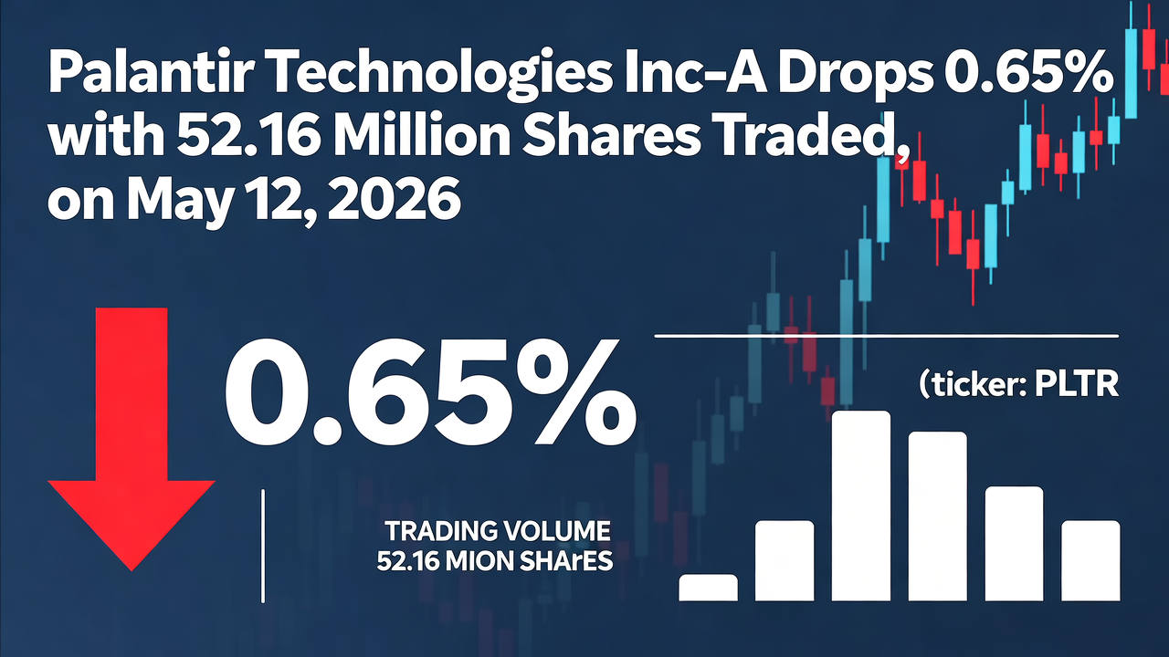 Palantir Technologies Inc-A Drops 0.65% with 52.16 Million Shares Traded on May 12, 2026