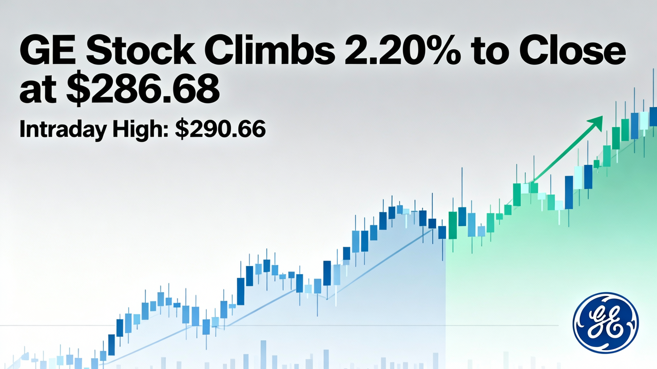 GE Stock Climbs 2.20% to Close at $286.68 with Intraday High of $290.66