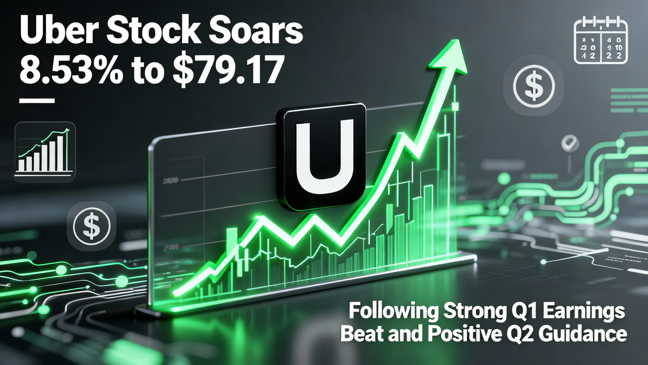 Uber Stock Soars 8.53% to $79.17 Following Strong Q1 Earnings Beat and Positive Q2 Guidance