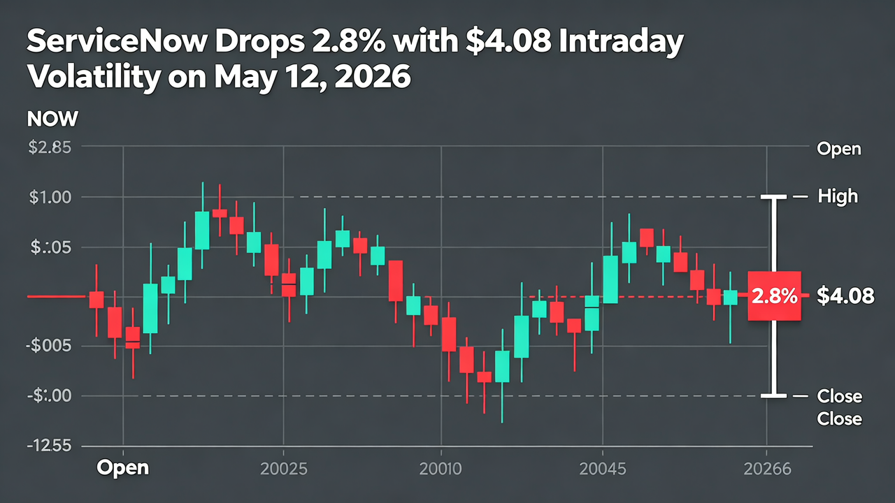 ServiceNow Drops 2.8% with $4.08 Intraday Volatility on May 12, 2026