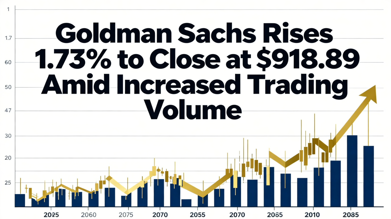 Goldman Sachs Rises 1.73% to Close at $918.89 Amid Increased Trading Volume
