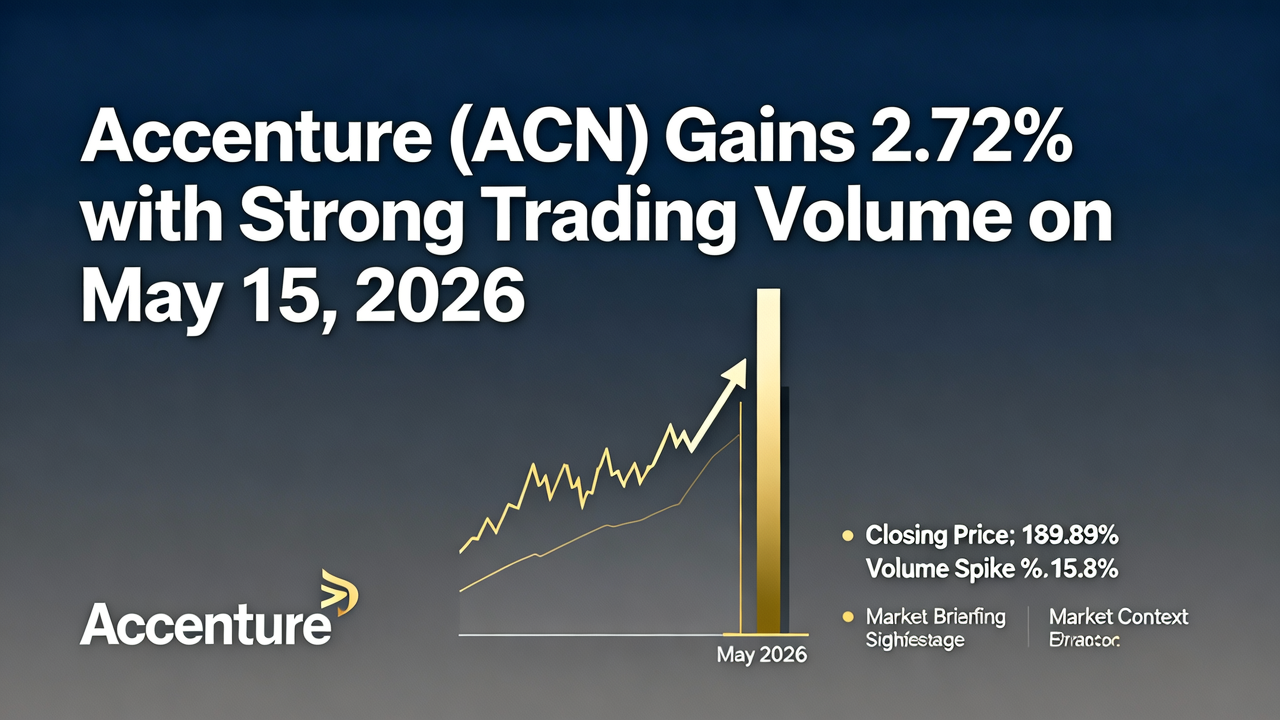 Accenture (ACN) Gains 2.72% with Strong Trading Volume on May 15, 2026