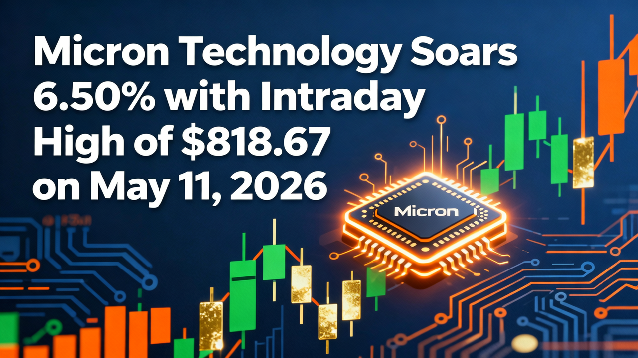 Micron Technology Soars 6.50% with Intraday High of $818.67 on May 11, 2026