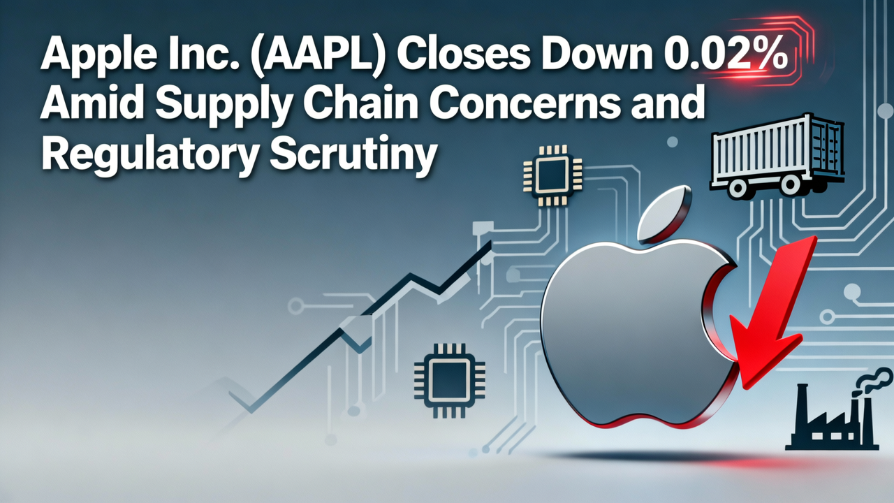 Apple Inc. (AAPL) Closes Down 0.02% Amid Supply Chain Concerns and Regulatory Scrutiny