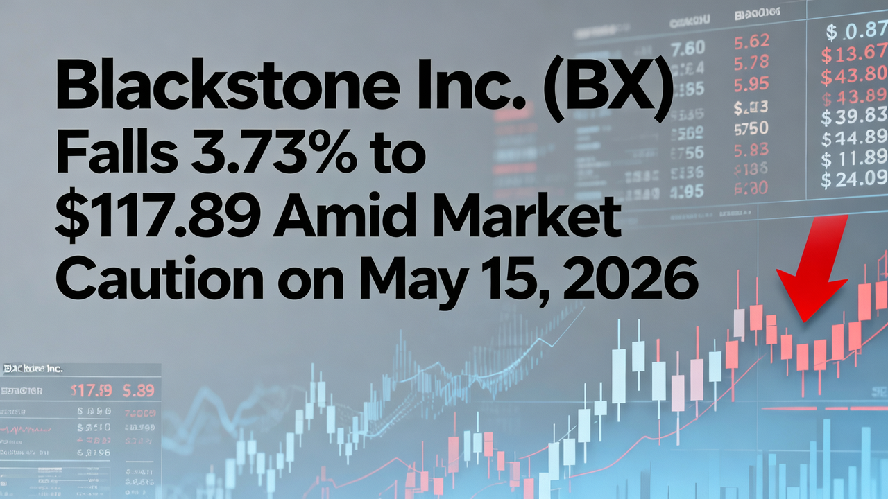 Blackstone Inc. (BX) Falls 3.73% to $117.89 Amid Market Caution on May 15, 2026