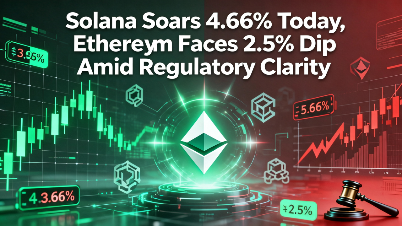 Solana Soars 4.66% Today, Ethereum Faces 2.5% Dip Amid Regulatory Clarity