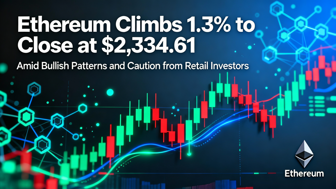 Ethereum Climbs 1.3% to Close at $2,334.61 Amid Bullish Patterns and Caution from Retail Investors
