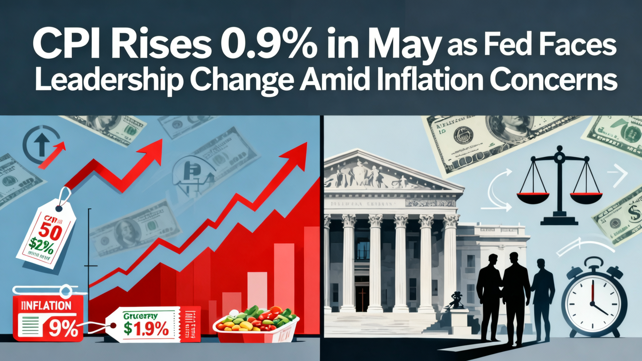 CPI Rises 0.9% in May as Fed Faces Leadership Change Amid Inflation Concerns