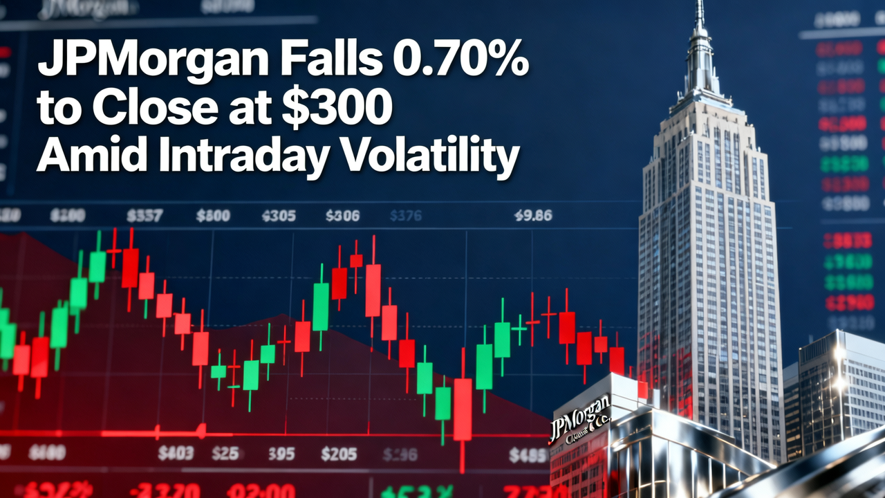 JPMorgan Falls 0.70% to Close at $300 Amid Intraday Volatility