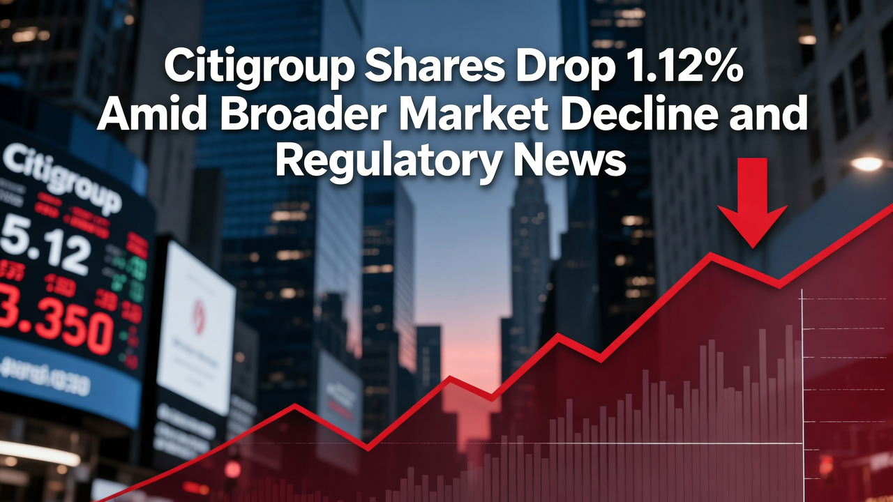 Citigroup Shares Drop 1.12% Amid Broader Market Decline and Regulatory News