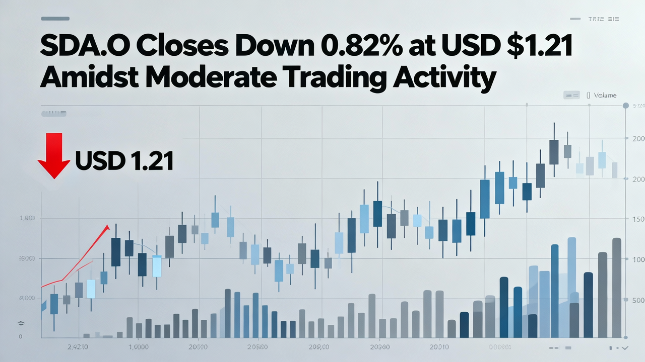 SDA.O Closes Down 0.82% at USD 1.21 Amidst Moderate Trading Activity
