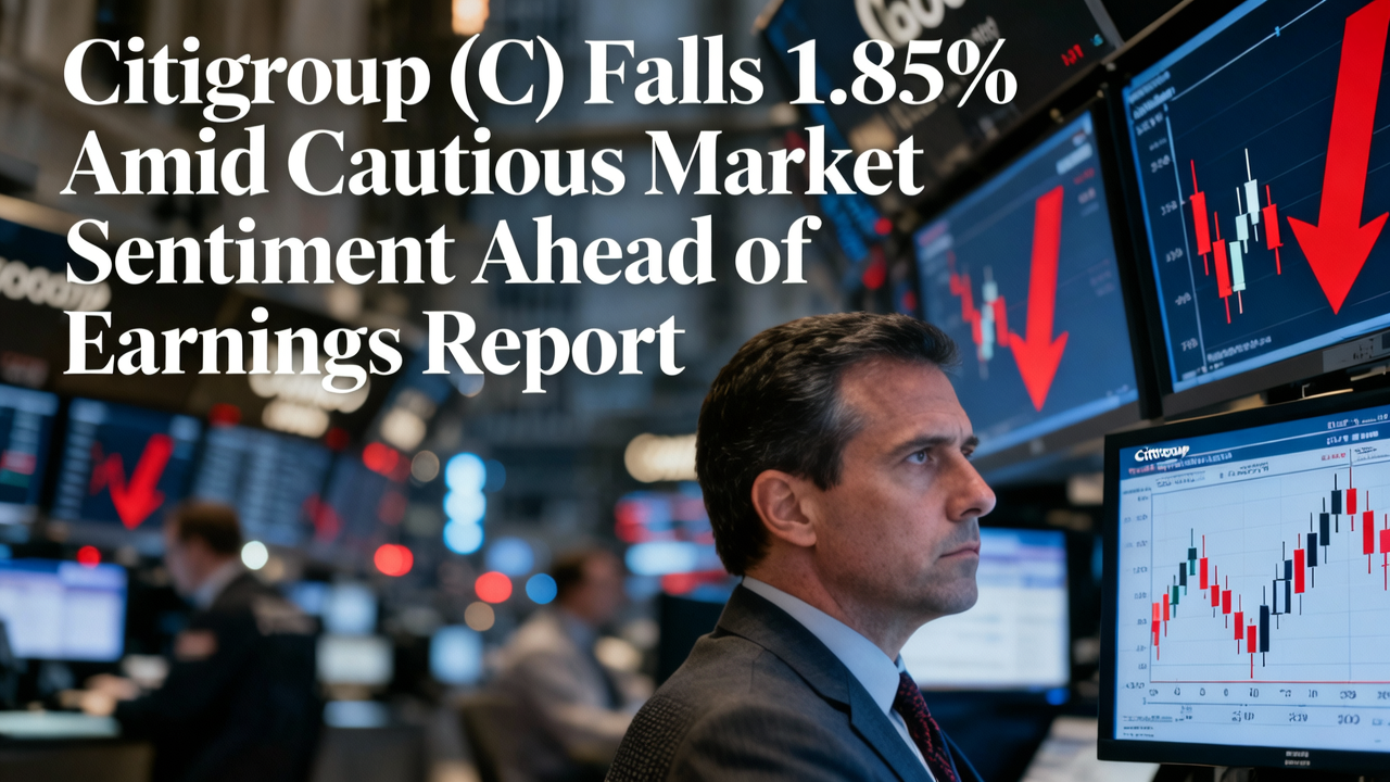 Citigroup (C) Falls 1.85% Amid Cautious Market Sentiment Ahead of Earnings Report