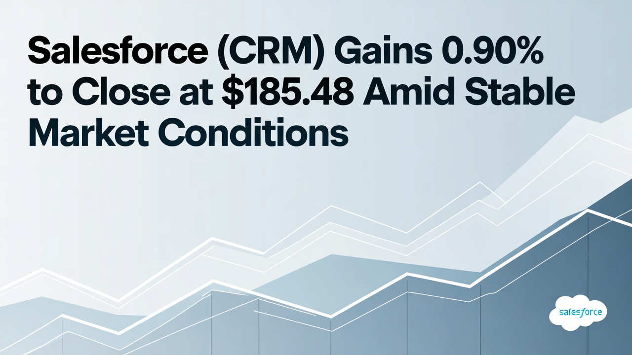 Salesforce (CRM) Gains 0.90% to Close at $185.48 Amid Stable Market Conditions