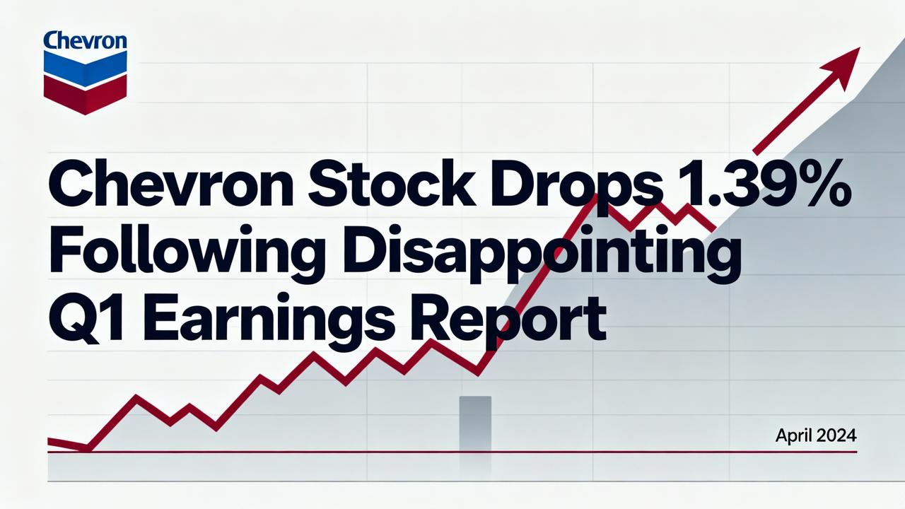 Chevron Stock Drops 1.39% Following Disappointing Q1 Earnings Report