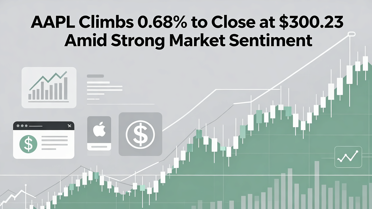 AAPL Climbs 0.68% to Close at $300.23 Amid Strong Market Sentiment