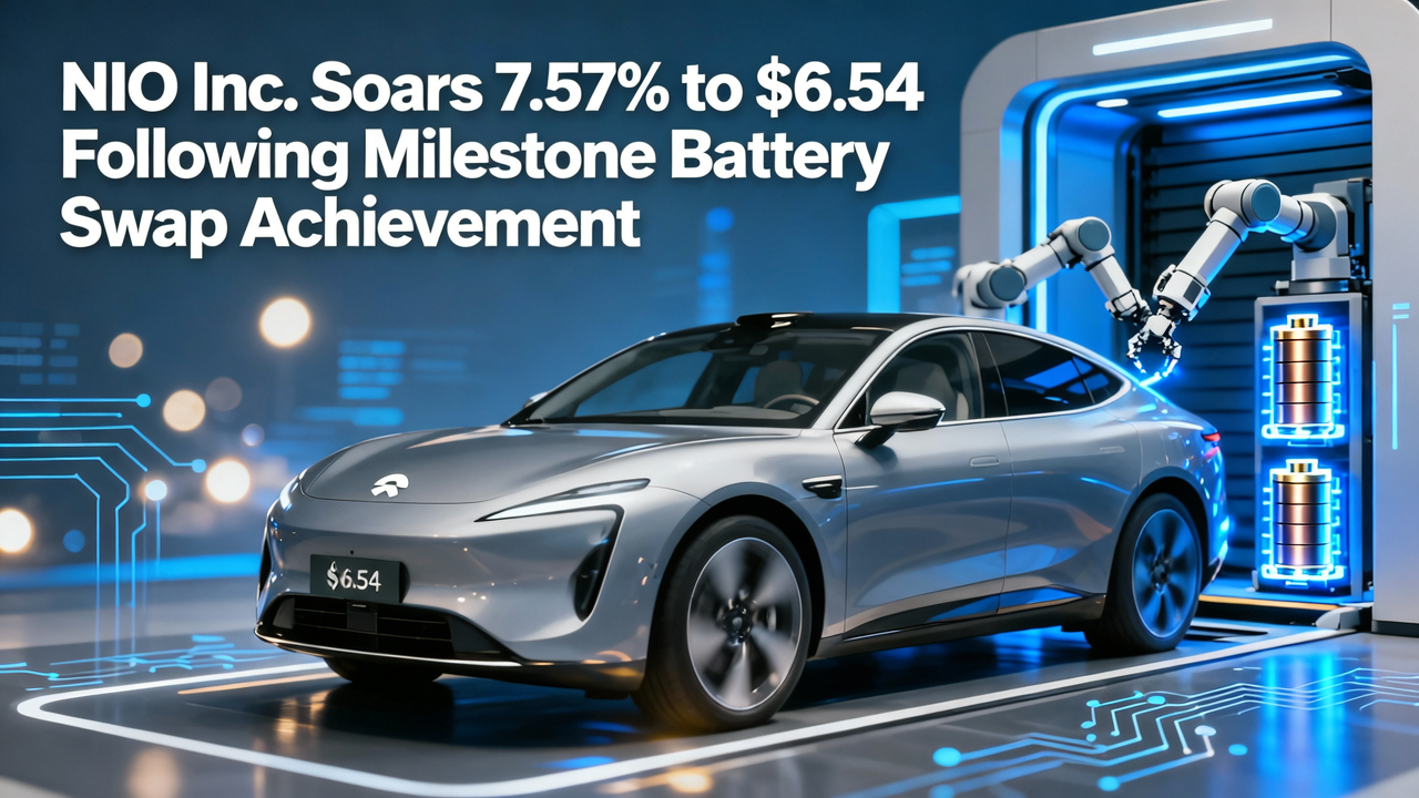 NIO Inc. Soars 7.57% to $6.54 Following Milestone Battery Swap Achievement