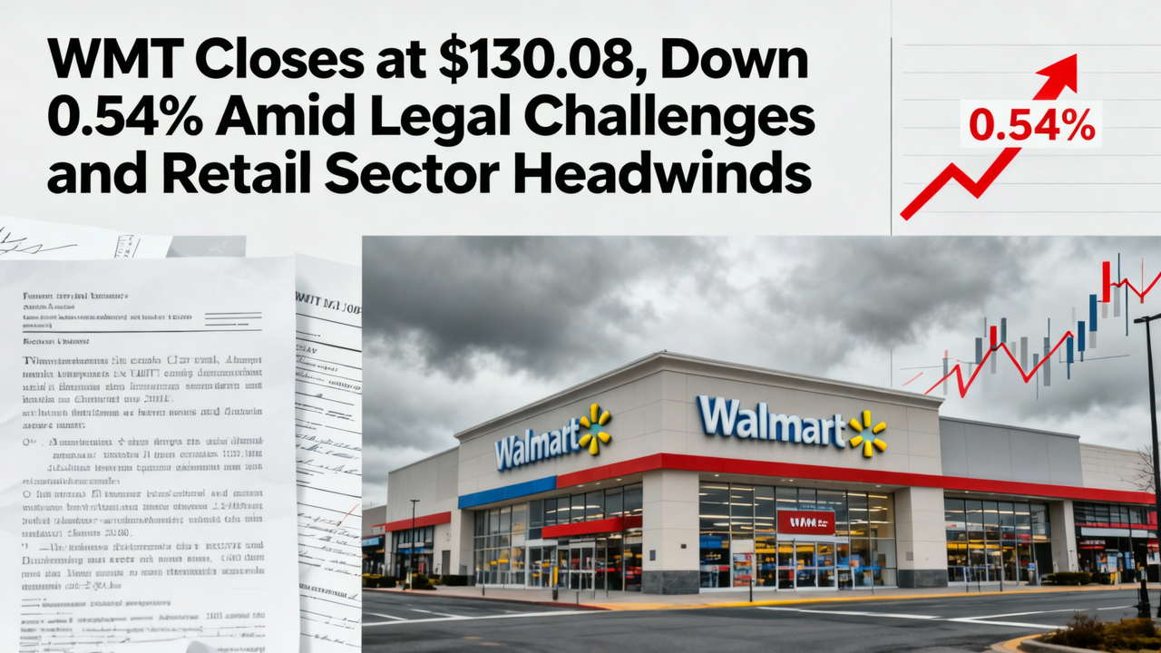 WMT Closes at $130.08, Down 0.54% Amid Legal Challenges and Retail Sector Headwinds