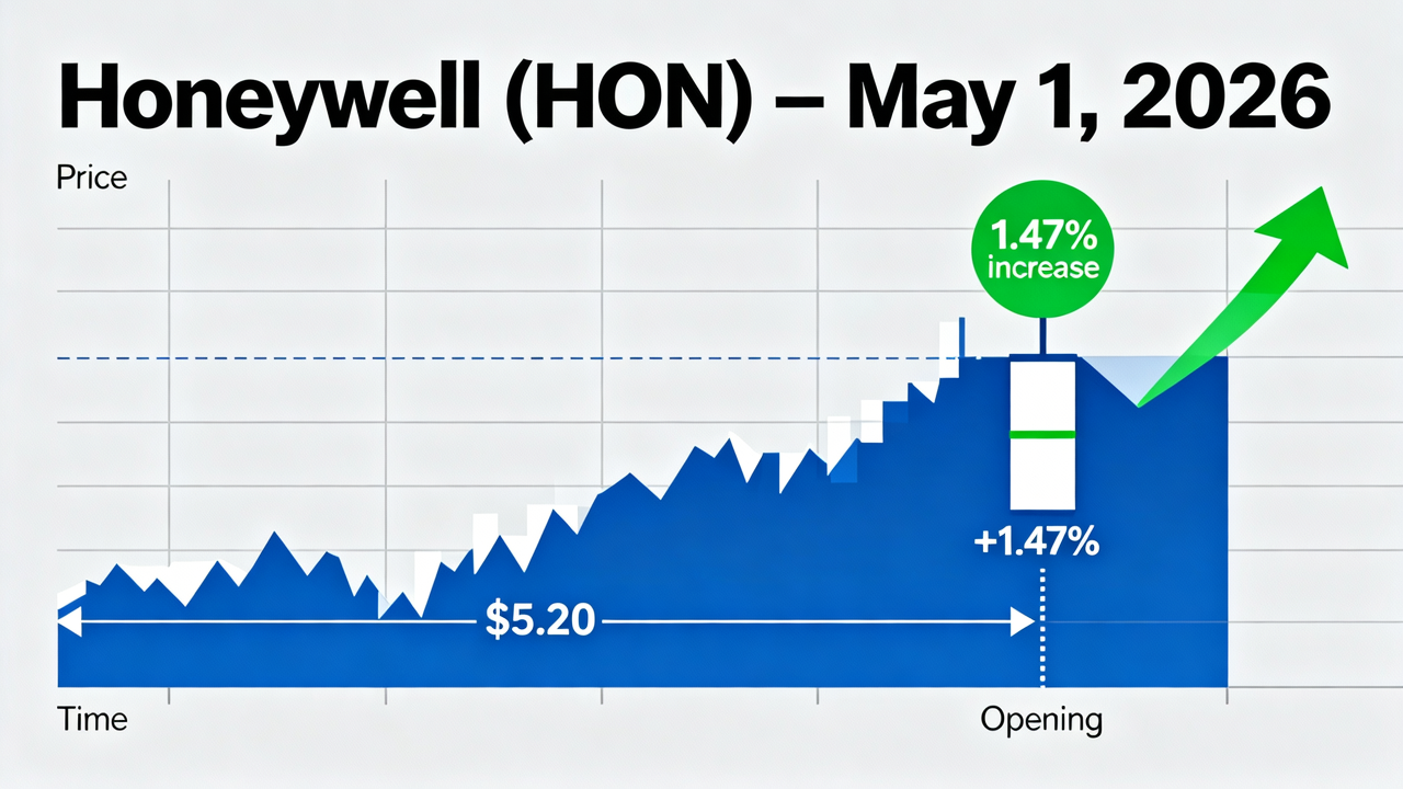 Honeywell (HON) Rises 1.47% with $5.20 Intraday Price Range on May 1, 2026