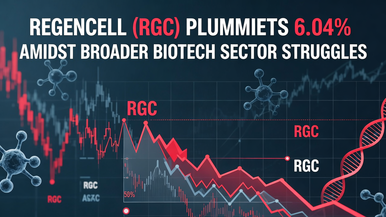 Regencell (RGC) Plummets 6.04% Amidst Broader Biotech Sector Struggles
