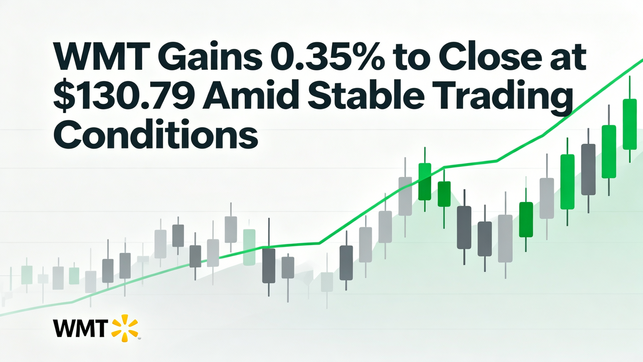 WMT Gains 0.35% to Close at $130.79 Amid Stable Trading Conditions
