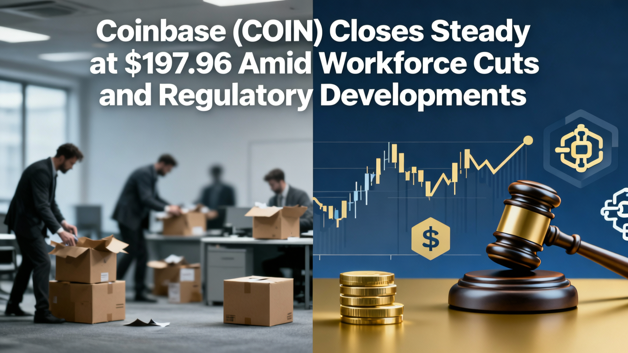 Coinbase (COIN) Closes Steady at $197.96 Amid Workforce Cuts and Regulatory Developments
