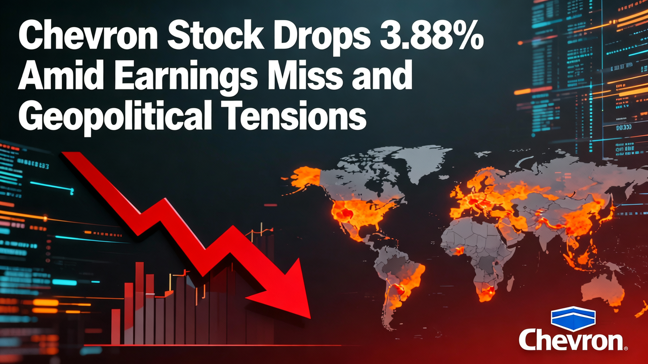 Chevron Stock Drops 3.88% Amid Earnings Miss and Geopolitical Tensions