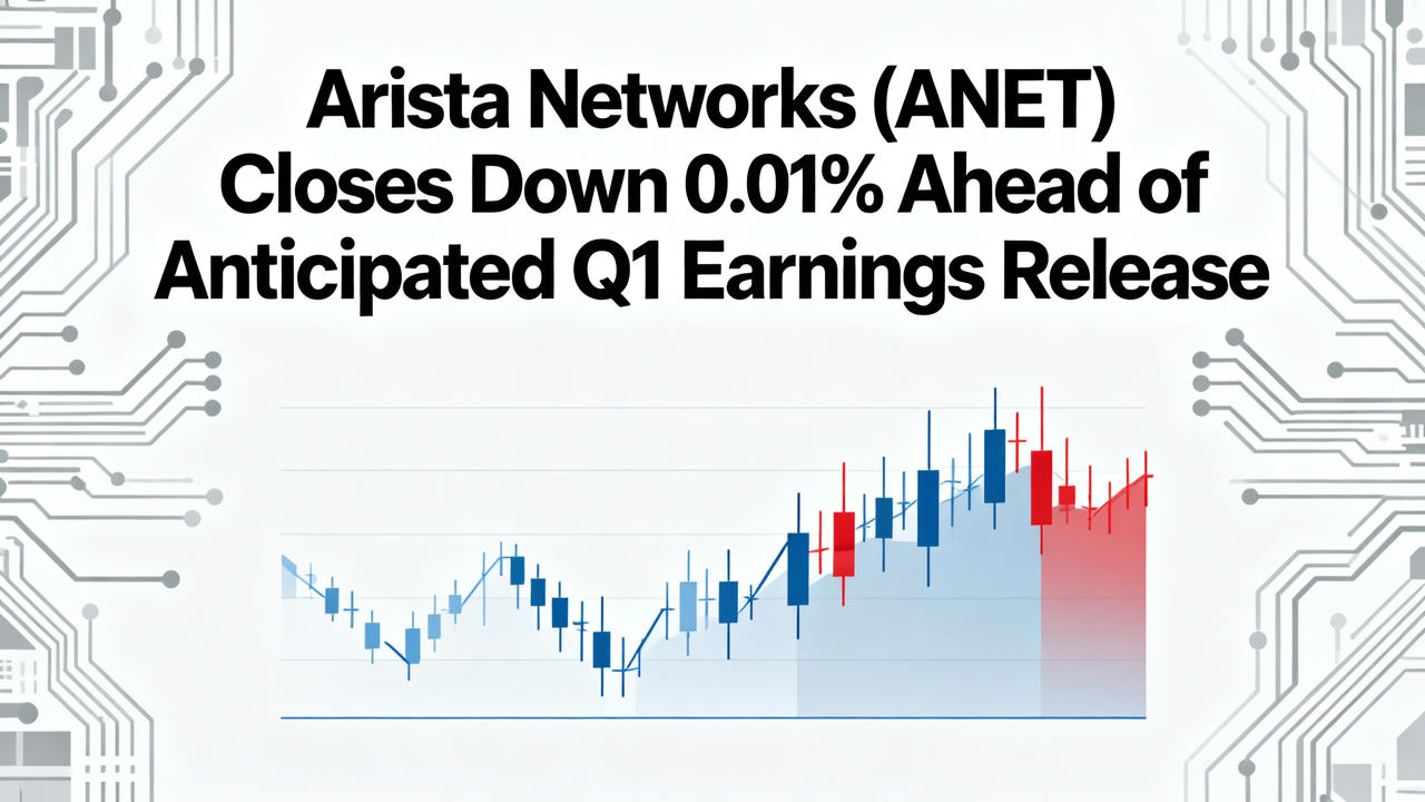 Arista Networks (ANET) Closes Down 0.01% Ahead of Anticipated Q1 Earnings Release