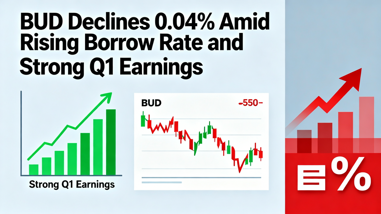 BUD Declines 0.04% Amid Rising Borrow Rate and Strong Q1 Earnings