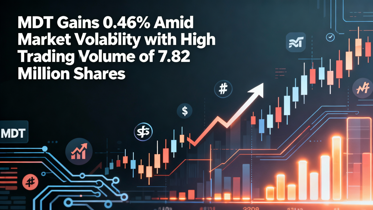 MDT Gains 0.46% Amid Market Volatility with High Trading Volume of 7.82 Million Shares