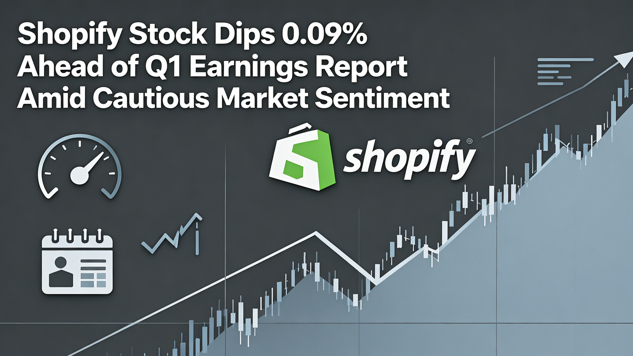 Shopify Stock Dips 0.09% Ahead of Q1 Earnings Report Amid Cautious Market Sentiment