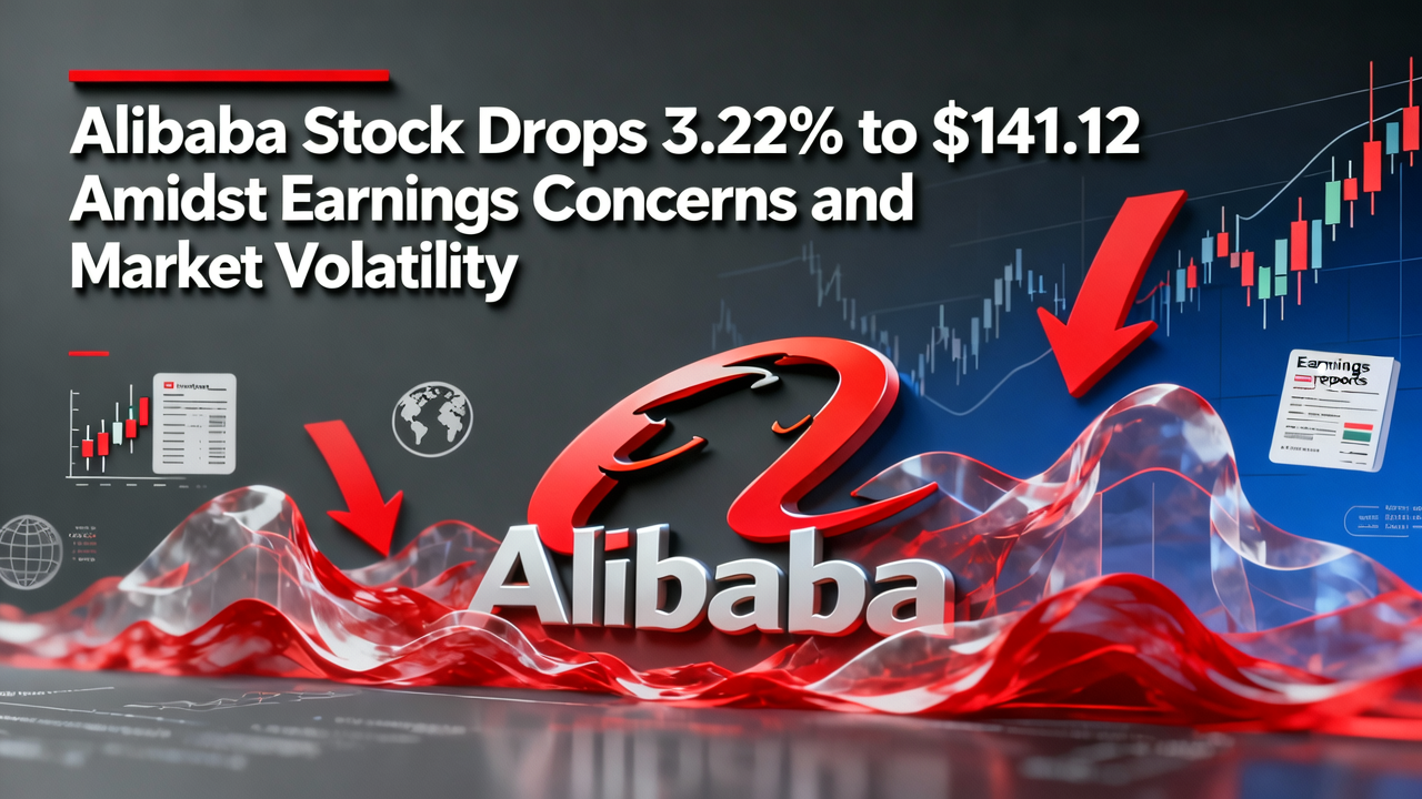 Alibaba Stock Drops 3.22% to $141.12 Amidst Earnings Concerns and Market Volatility