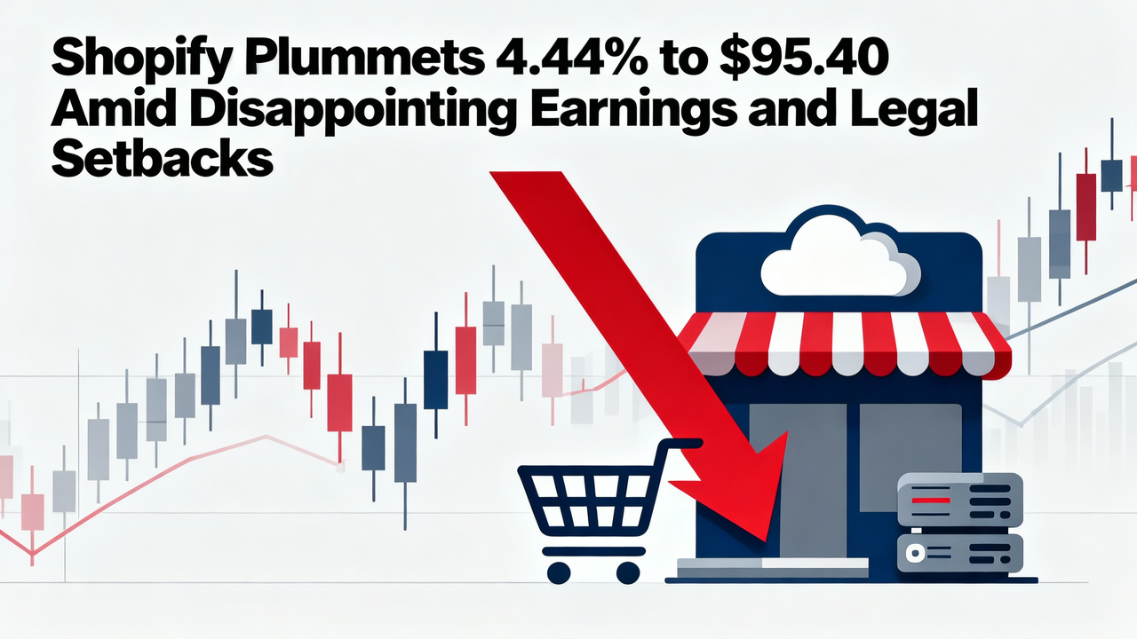 Shopify Plummets 4.44% to $95.40 Amid Disappointing Earnings and Legal Setbacks