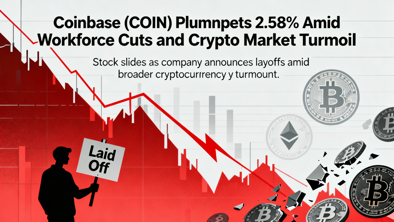 Coinbase (COIN) Plummets 2.58% Amid Workforce Cuts and Crypto Market Turmoil