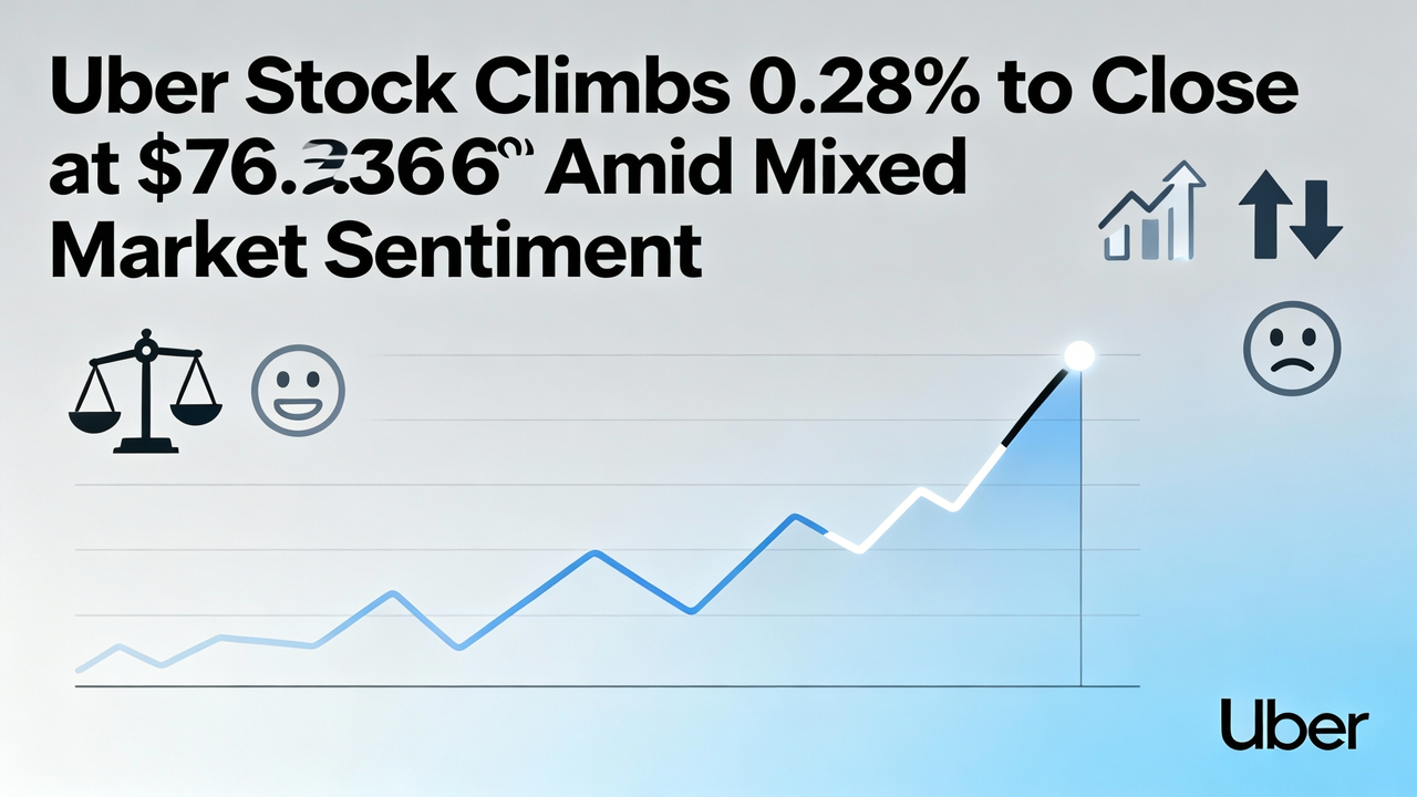 Uber Stock Climbs 0.28% to Close at $76.36 Amid Mixed Market Sentiment