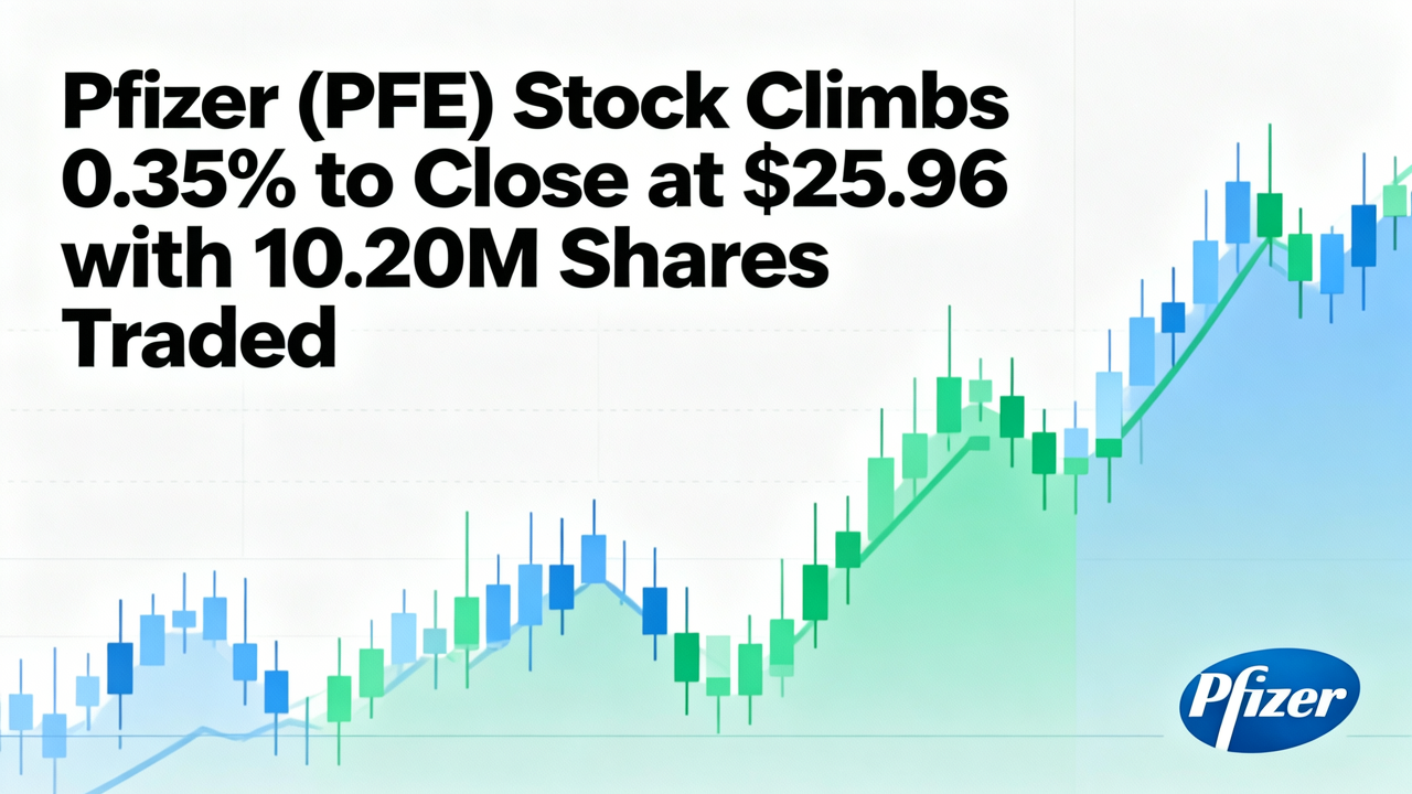 Pfizer (PFE) Stock Climbs 0.35% to Close at $25.96 with 10.20M Shares Traded
