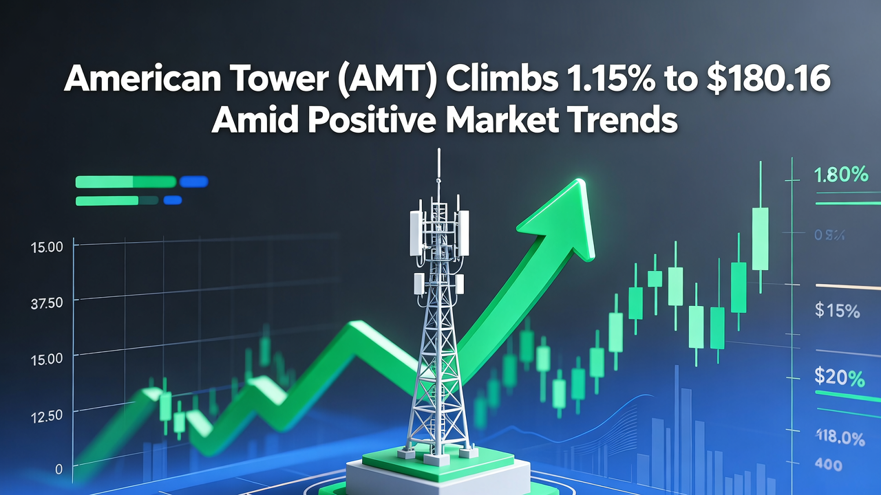 American Tower (AMT) Climbs 1.15% to $180.16 Amid Positive Market Trends