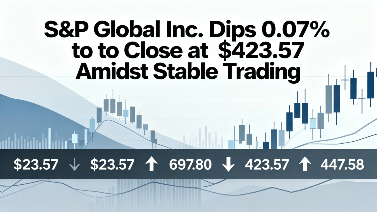S&P Global Inc. Dips 0.07% to Close at $423.57 Amidst Stable Trading