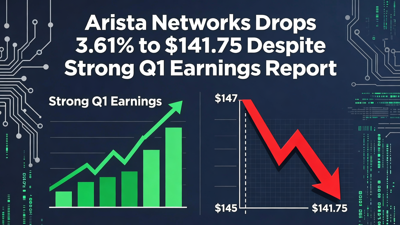 Arista Networks Drops 3.61% to $141.75 Despite Strong Q1 Earnings Report