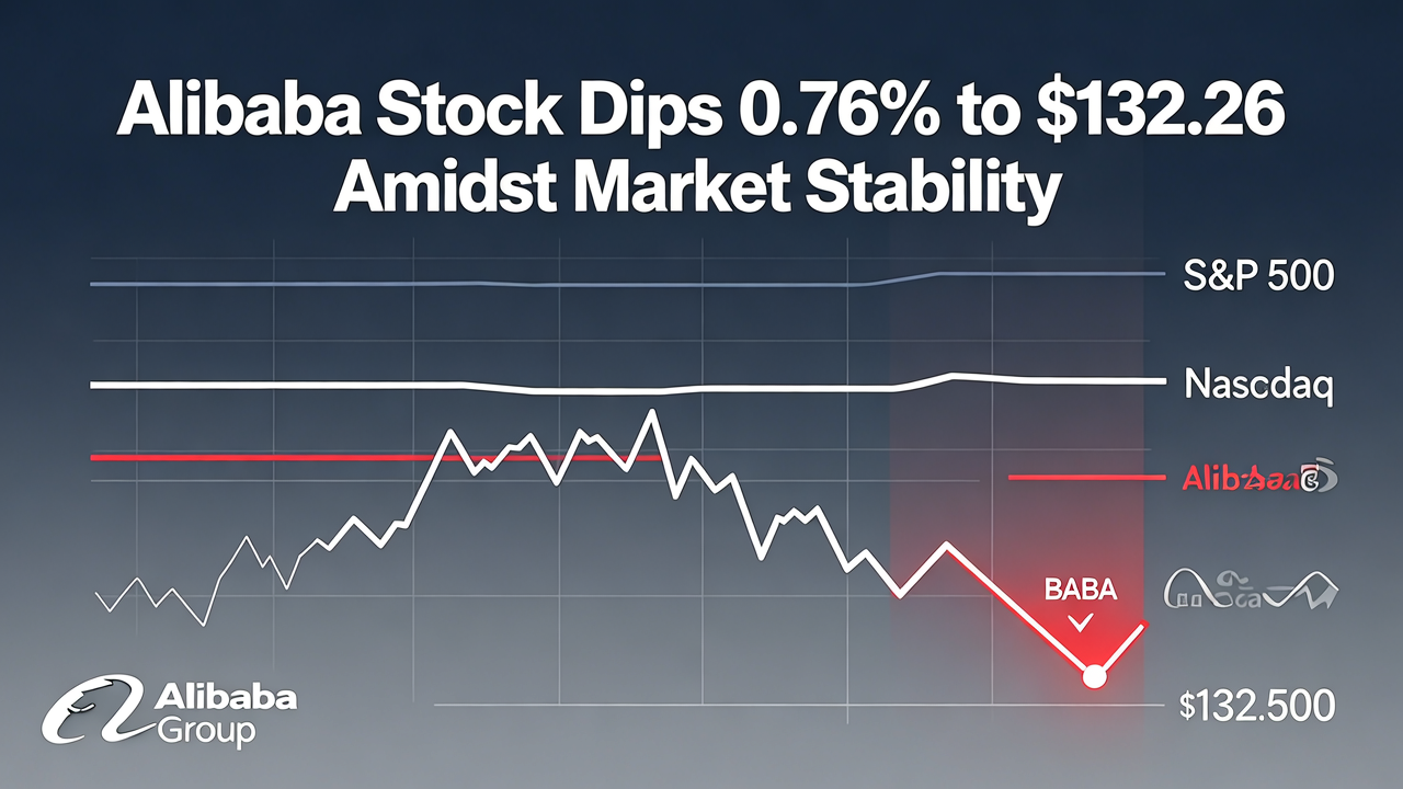 Alibaba Stock Dips 0.76% to $132.26 Amidst Market Stability
