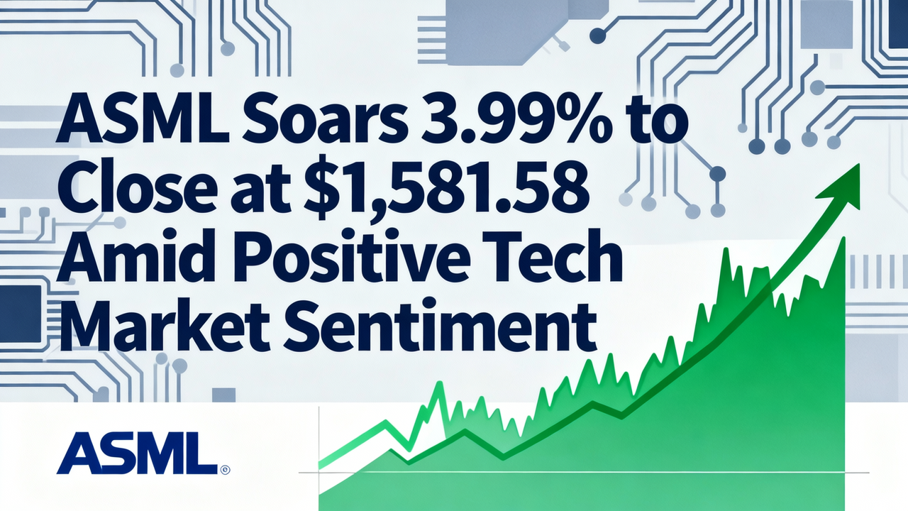 ASML Soars 3.99% to Close at $1,581.58 Amid Positive Tech Market Sentiment