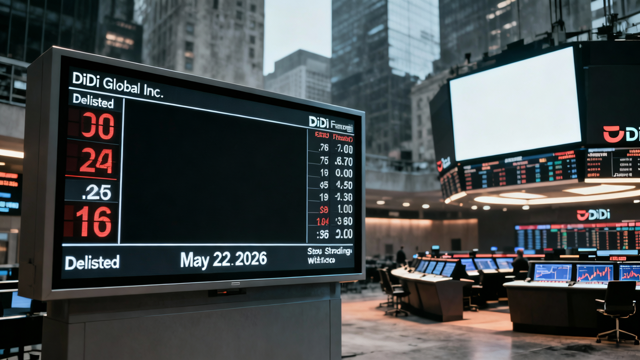 DiDi Global Inc. Remains Delisted with No Trading Activity on May 22, 2026
