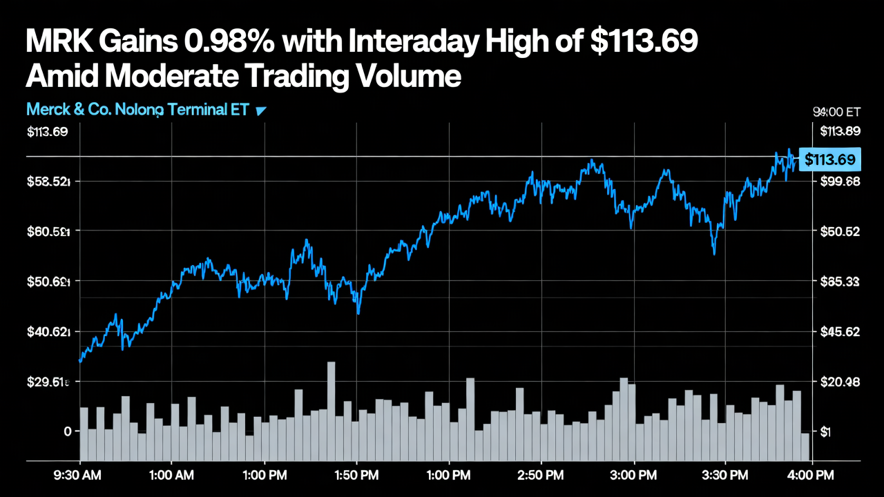 MRK Gains 0.98% with Intraday High of $113.69 Amid Moderate Trading Volume