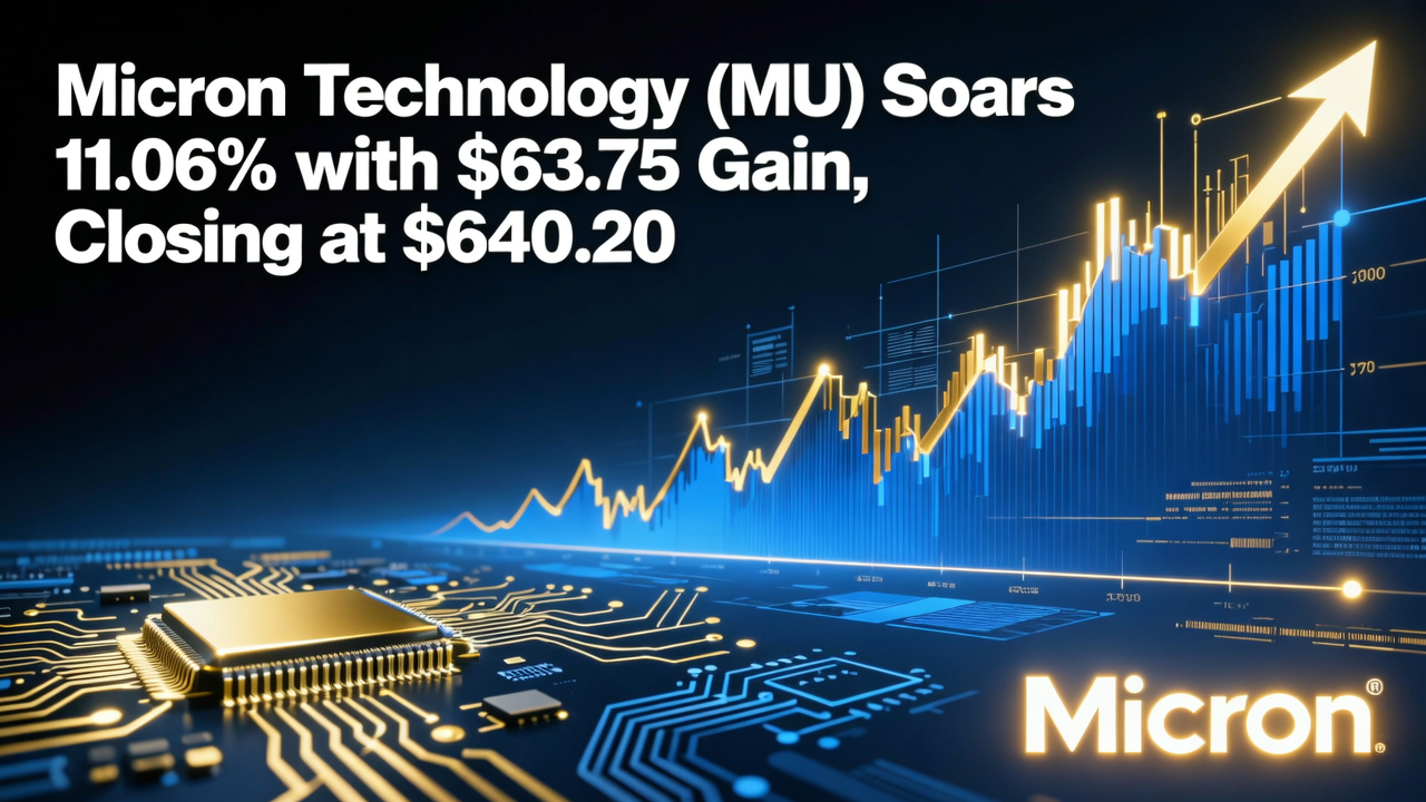 Micron Technology (MU) Soars 11.06% with $63.75 Gain, Closing at $640.20