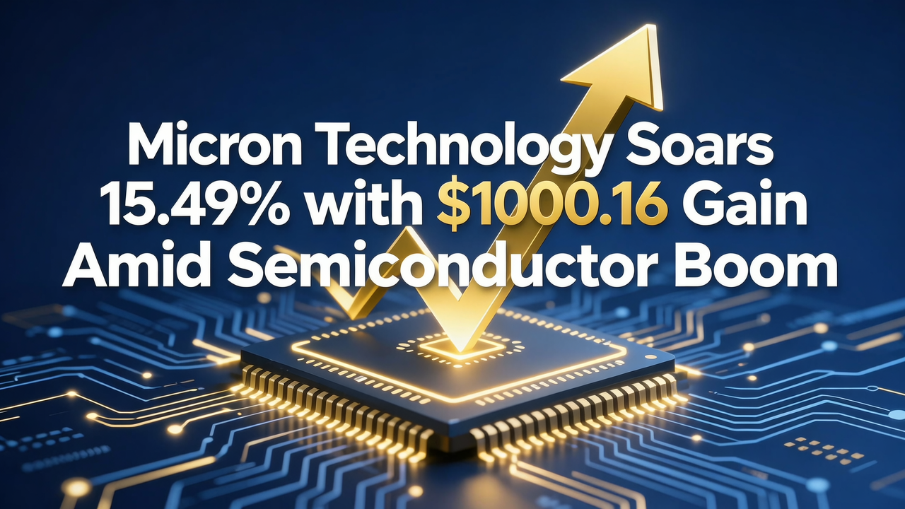 Micron Technology Soars 15.49% with $100.16 Gain Amid Semiconductor Boom